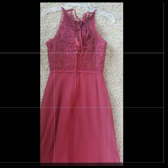 Burgandy Bridesmaids Dress - Picture 7 of 7